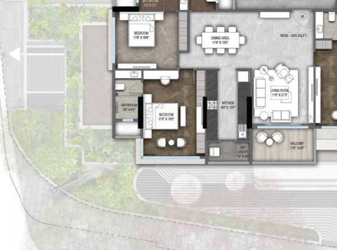 Roswalt Ryla — Residence II floor plan from the official brochure